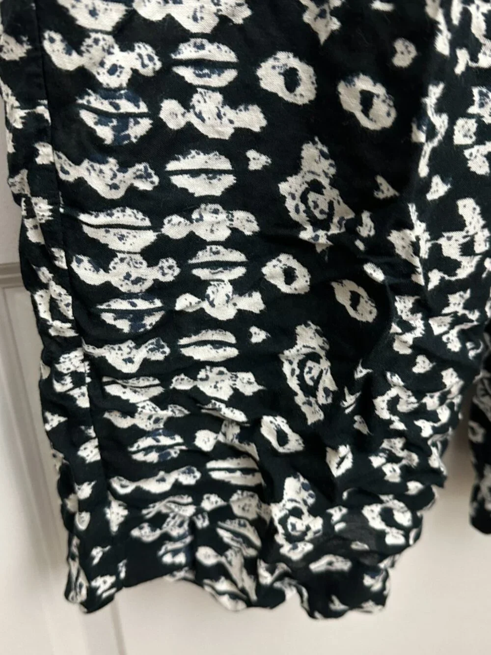Vintage 90s Black & White Boho Pants Women's Size Medium Swim Cover-Up Summer